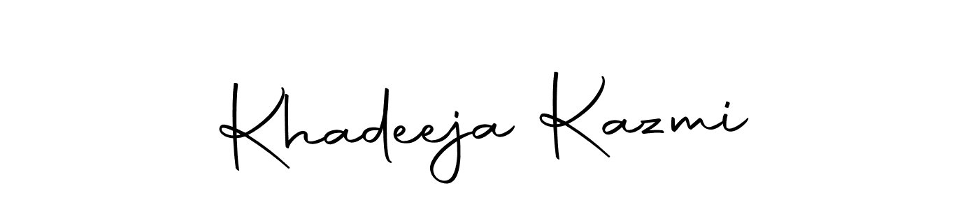 Create a beautiful signature design for name Khadeeja Kazmi. With this signature (Autography-DOLnW) fonts, you can make a handwritten signature for free. Khadeeja Kazmi signature style 10 images and pictures png