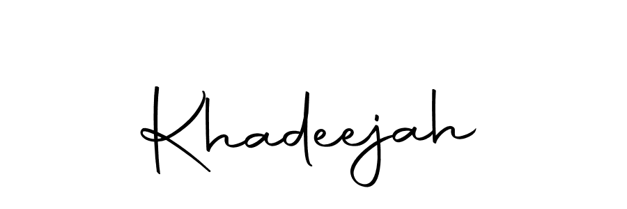 How to make Khadeejah signature? Autography-DOLnW is a professional autograph style. Create handwritten signature for Khadeejah name. Khadeejah signature style 10 images and pictures png