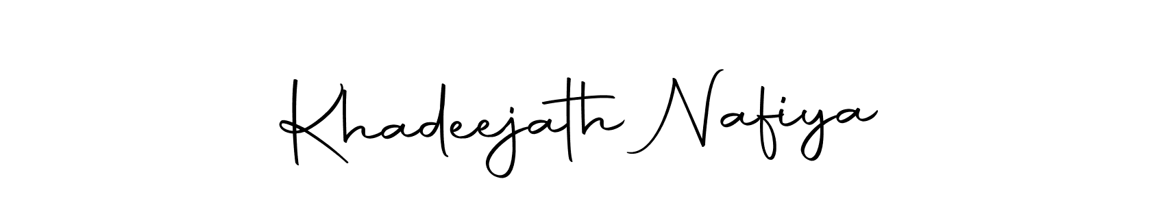 You should practise on your own different ways (Autography-DOLnW) to write your name (Khadeejath Nafiya) in signature. don't let someone else do it for you. Khadeejath Nafiya signature style 10 images and pictures png