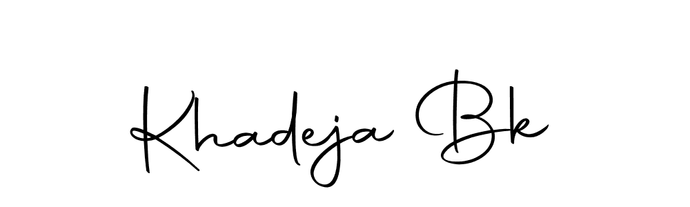 How to make Khadeja Bk name signature. Use Autography-DOLnW style for creating short signs online. This is the latest handwritten sign. Khadeja Bk signature style 10 images and pictures png