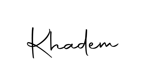 Khadem stylish signature style. Best Handwritten Sign (Autography-DOLnW) for my name. Handwritten Signature Collection Ideas for my name Khadem. Khadem signature style 10 images and pictures png