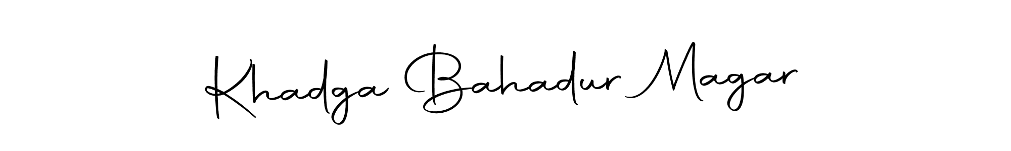 Design your own signature with our free online signature maker. With this signature software, you can create a handwritten (Autography-DOLnW) signature for name Khadga Bahadur Magar. Khadga Bahadur Magar signature style 10 images and pictures png