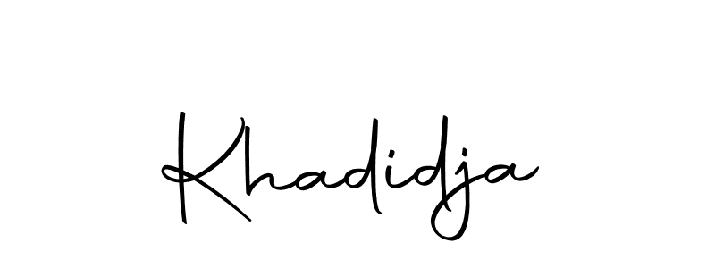 Create a beautiful signature design for name Khadidja. With this signature (Autography-DOLnW) fonts, you can make a handwritten signature for free. Khadidja signature style 10 images and pictures png