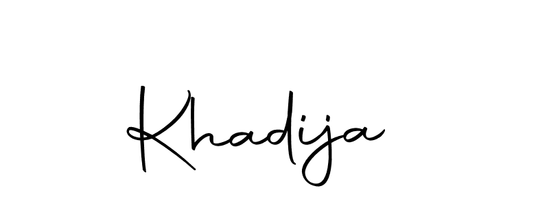 Make a beautiful signature design for name Khadija . With this signature (Autography-DOLnW) style, you can create a handwritten signature for free. Khadija  signature style 10 images and pictures png