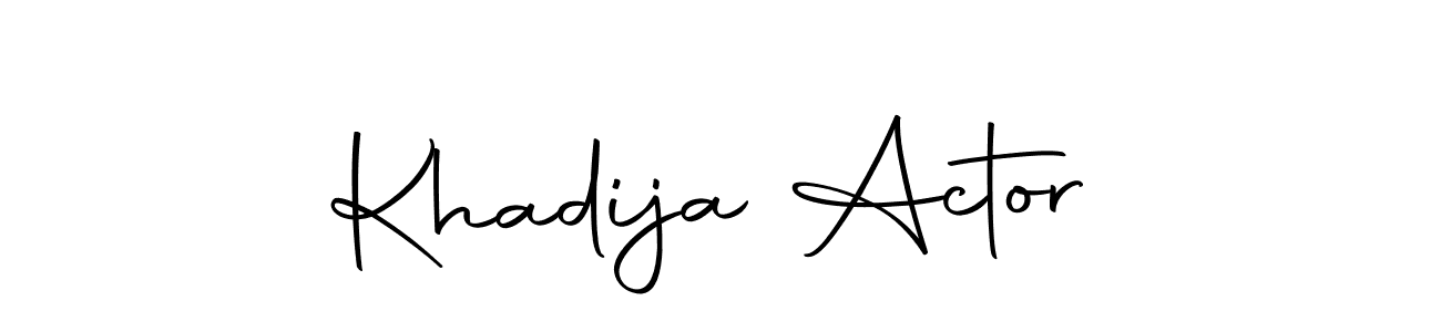 Also we have Khadija Actor name is the best signature style. Create professional handwritten signature collection using Autography-DOLnW autograph style. Khadija Actor signature style 10 images and pictures png
