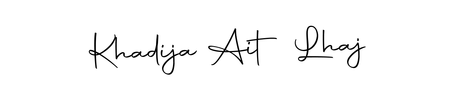 Autography-DOLnW is a professional signature style that is perfect for those who want to add a touch of class to their signature. It is also a great choice for those who want to make their signature more unique. Get Khadija Ait Lhaj name to fancy signature for free. Khadija Ait Lhaj signature style 10 images and pictures png