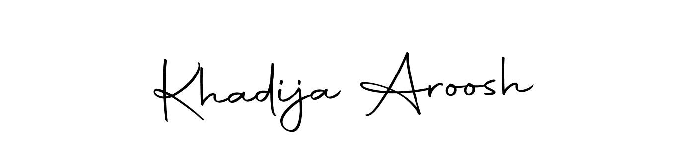 Make a beautiful signature design for name Khadija Aroosh. With this signature (Autography-DOLnW) style, you can create a handwritten signature for free. Khadija Aroosh signature style 10 images and pictures png