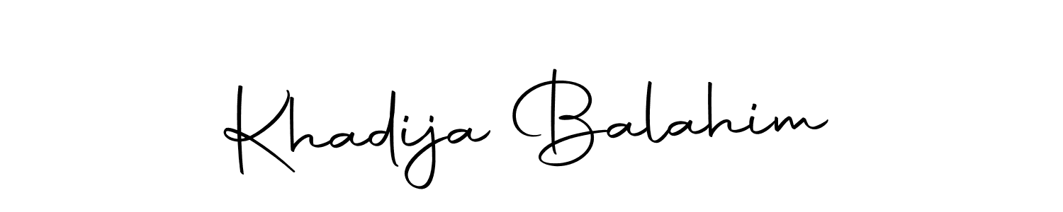 Make a beautiful signature design for name Khadija Balahim. With this signature (Autography-DOLnW) style, you can create a handwritten signature for free. Khadija Balahim signature style 10 images and pictures png