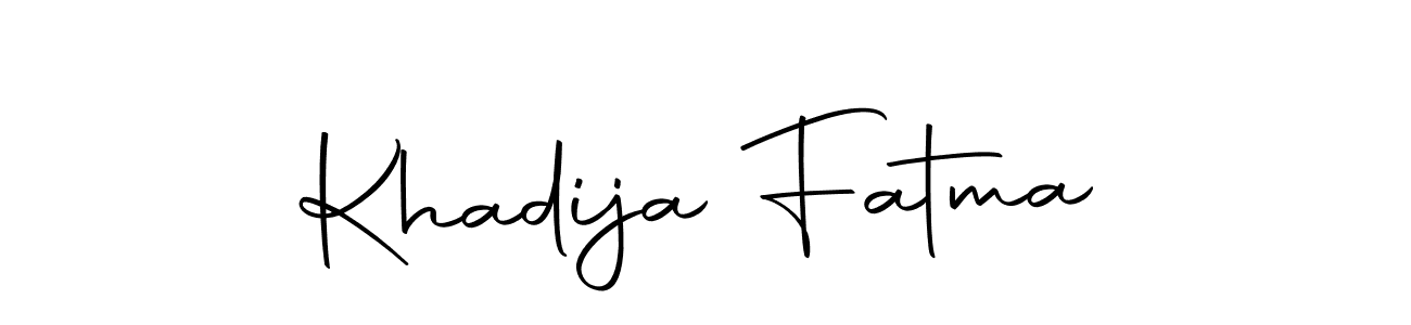 How to make Khadija Fatma name signature. Use Autography-DOLnW style for creating short signs online. This is the latest handwritten sign. Khadija Fatma signature style 10 images and pictures png