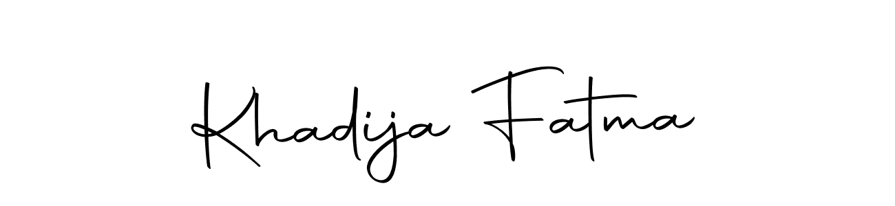 How to make Khadija Fatma name signature. Use Autography-DOLnW style for creating short signs online. This is the latest handwritten sign. Khadija Fatma signature style 10 images and pictures png