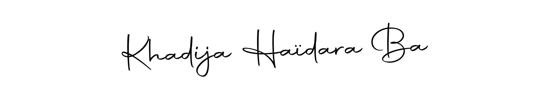 if you are searching for the best signature style for your name Khadija Haïdara Ba. so please give up your signature search. here we have designed multiple signature styles  using Autography-DOLnW. Khadija Haïdara Ba signature style 10 images and pictures png