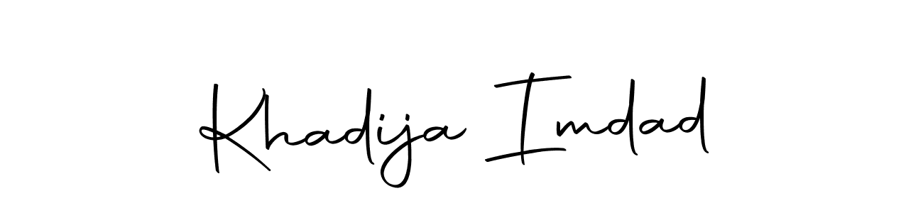 You should practise on your own different ways (Autography-DOLnW) to write your name (Khadija Imdad) in signature. don't let someone else do it for you. Khadija Imdad signature style 10 images and pictures png