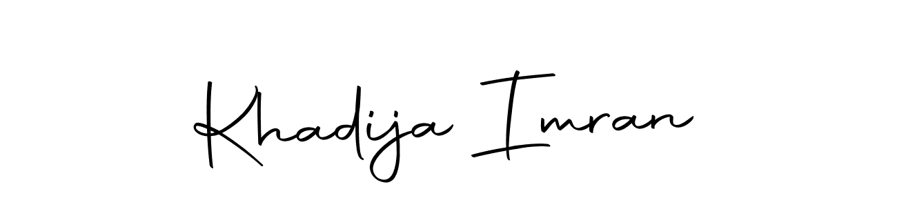 Design your own signature with our free online signature maker. With this signature software, you can create a handwritten (Autography-DOLnW) signature for name Khadija Imran. Khadija Imran signature style 10 images and pictures png