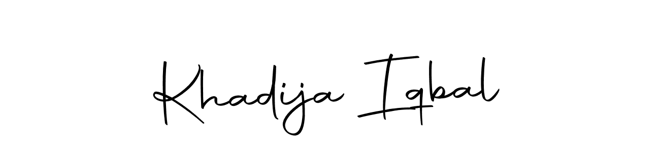 Use a signature maker to create a handwritten signature online. With this signature software, you can design (Autography-DOLnW) your own signature for name Khadija Iqbal. Khadija Iqbal signature style 10 images and pictures png