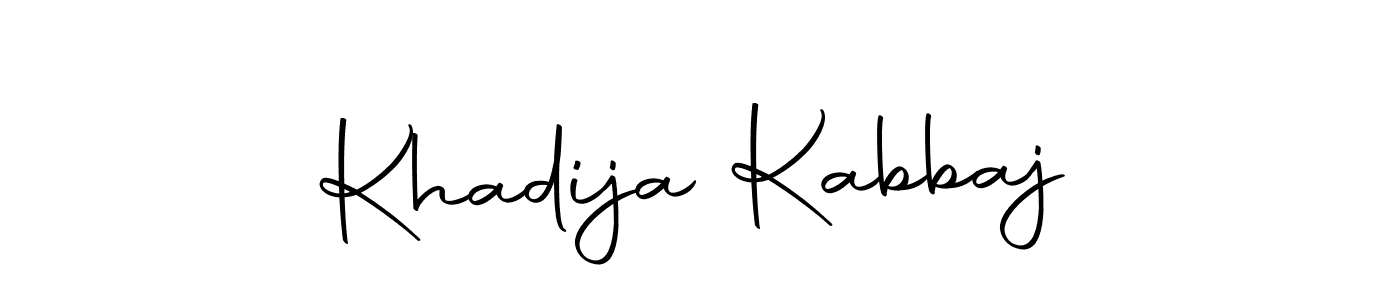 Make a beautiful signature design for name Khadija Kabbaj. With this signature (Autography-DOLnW) style, you can create a handwritten signature for free. Khadija Kabbaj signature style 10 images and pictures png