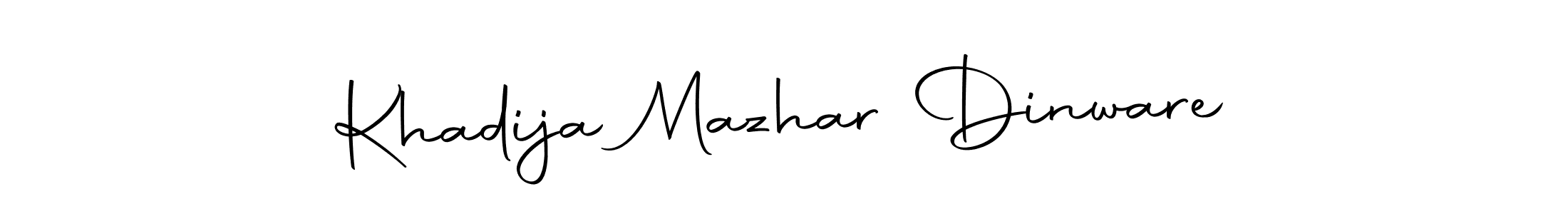 You should practise on your own different ways (Autography-DOLnW) to write your name (Khadija Mazhar Dinware) in signature. don't let someone else do it for you. Khadija Mazhar Dinware signature style 10 images and pictures png