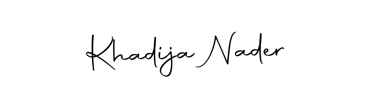 This is the best signature style for the Khadija Nader name. Also you like these signature font (Autography-DOLnW). Mix name signature. Khadija Nader signature style 10 images and pictures png