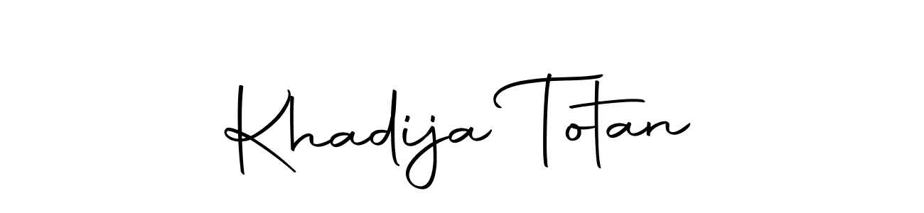 Create a beautiful signature design for name Khadija Totan. With this signature (Autography-DOLnW) fonts, you can make a handwritten signature for free. Khadija Totan signature style 10 images and pictures png