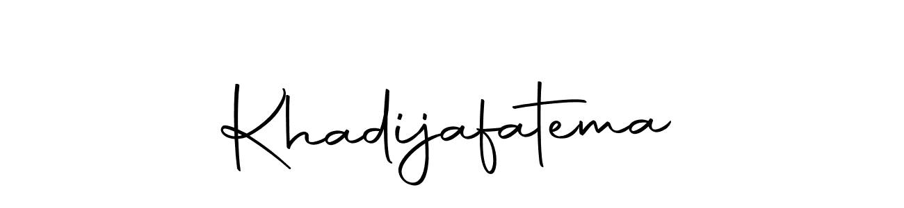 Create a beautiful signature design for name Khadijafatema. With this signature (Autography-DOLnW) fonts, you can make a handwritten signature for free. Khadijafatema signature style 10 images and pictures png