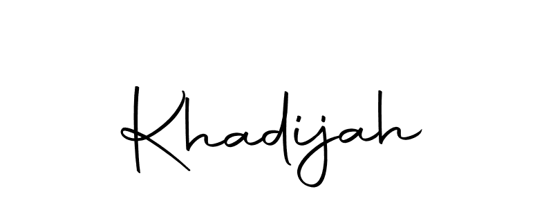 How to make Khadijah signature? Autography-DOLnW is a professional autograph style. Create handwritten signature for Khadijah name. Khadijah signature style 10 images and pictures png