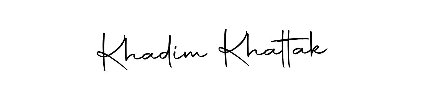 How to make Khadim Khattak name signature. Use Autography-DOLnW style for creating short signs online. This is the latest handwritten sign. Khadim Khattak signature style 10 images and pictures png