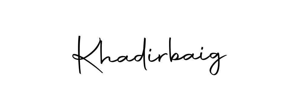You should practise on your own different ways (Autography-DOLnW) to write your name (Khadirbaig) in signature. don't let someone else do it for you. Khadirbaig signature style 10 images and pictures png
