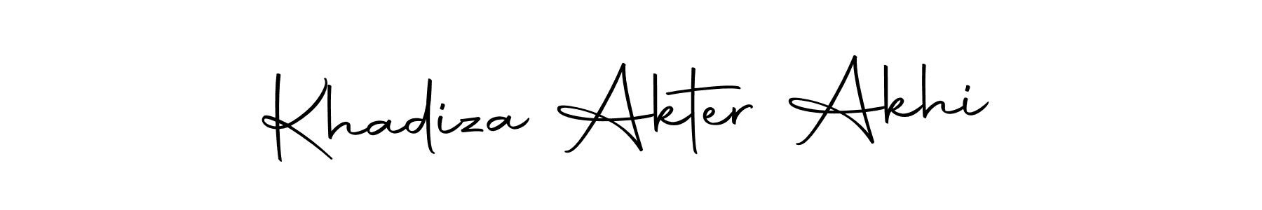 You should practise on your own different ways (Autography-DOLnW) to write your name (Khadiza Akter Akhi) in signature. don't let someone else do it for you. Khadiza Akter Akhi signature style 10 images and pictures png