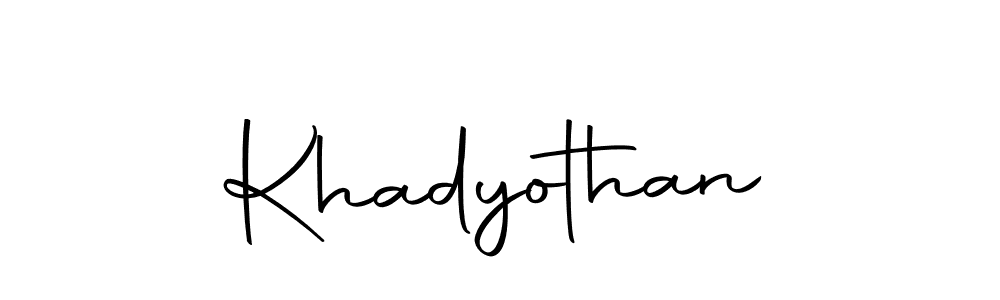 You can use this online signature creator to create a handwritten signature for the name Khadyothan. This is the best online autograph maker. Khadyothan signature style 10 images and pictures png