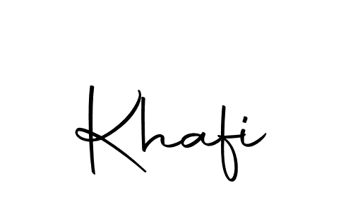 Make a beautiful signature design for name Khafi. With this signature (Autography-DOLnW) style, you can create a handwritten signature for free. Khafi signature style 10 images and pictures png