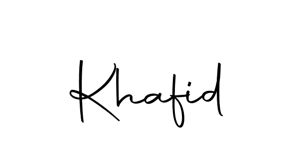 Make a beautiful signature design for name Khafid. With this signature (Autography-DOLnW) style, you can create a handwritten signature for free. Khafid signature style 10 images and pictures png