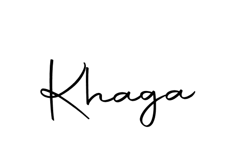 Use a signature maker to create a handwritten signature online. With this signature software, you can design (Autography-DOLnW) your own signature for name Khaga. Khaga signature style 10 images and pictures png