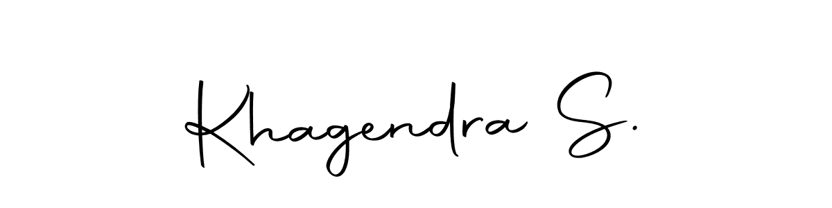 You can use this online signature creator to create a handwritten signature for the name Khagendra S.. This is the best online autograph maker. Khagendra S. signature style 10 images and pictures png