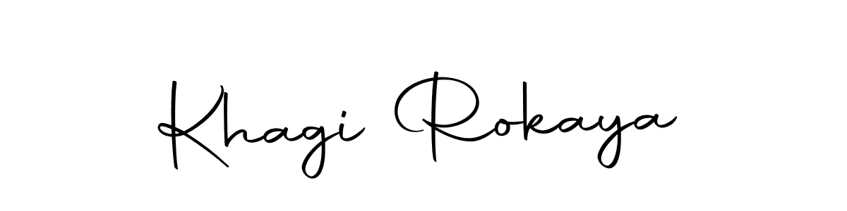 The best way (Autography-DOLnW) to make a short signature is to pick only two or three words in your name. The name Khagi Rokaya include a total of six letters. For converting this name. Khagi Rokaya signature style 10 images and pictures png