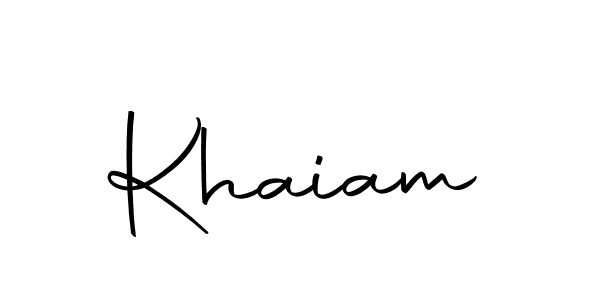 Create a beautiful signature design for name Khaiam. With this signature (Autography-DOLnW) fonts, you can make a handwritten signature for free. Khaiam signature style 10 images and pictures png