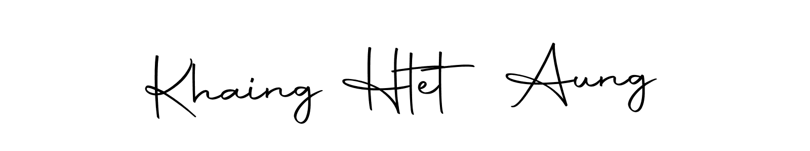 Also we have Khaing Htet Aung name is the best signature style. Create professional handwritten signature collection using Autography-DOLnW autograph style. Khaing Htet Aung signature style 10 images and pictures png