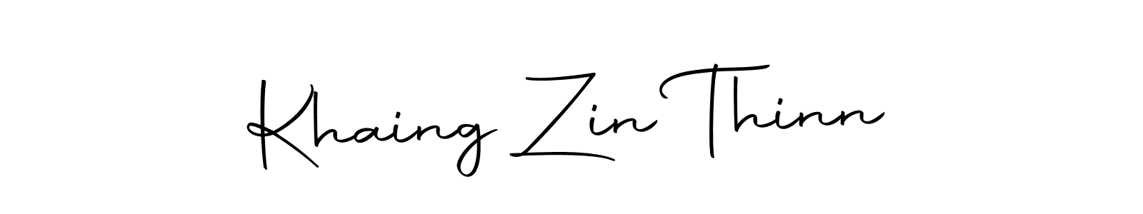 Design your own signature with our free online signature maker. With this signature software, you can create a handwritten (Autography-DOLnW) signature for name Khaing Zin Thinn. Khaing Zin Thinn signature style 10 images and pictures png