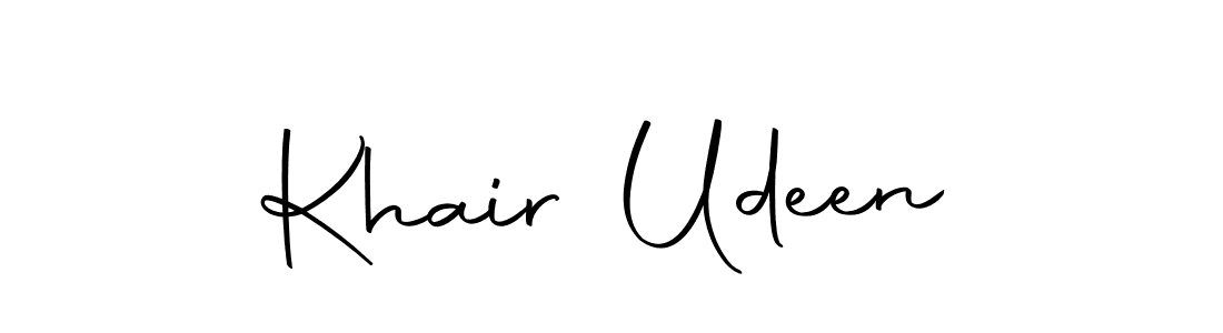 Make a beautiful signature design for name Khair Udeen. With this signature (Autography-DOLnW) style, you can create a handwritten signature for free. Khair Udeen signature style 10 images and pictures png