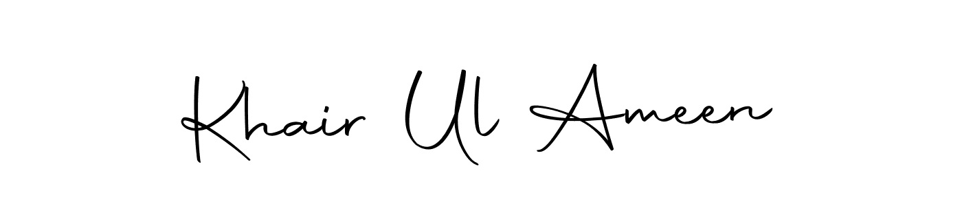 Design your own signature with our free online signature maker. With this signature software, you can create a handwritten (Autography-DOLnW) signature for name Khair Ul Ameen. Khair Ul Ameen signature style 10 images and pictures png
