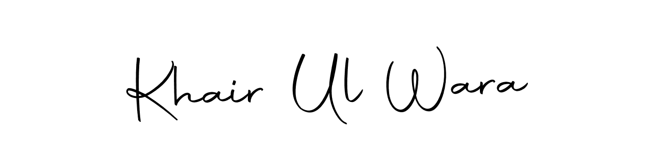 How to make Khair Ul Wara name signature. Use Autography-DOLnW style for creating short signs online. This is the latest handwritten sign. Khair Ul Wara signature style 10 images and pictures png