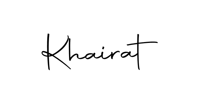 Use a signature maker to create a handwritten signature online. With this signature software, you can design (Autography-DOLnW) your own signature for name Khairat. Khairat signature style 10 images and pictures png