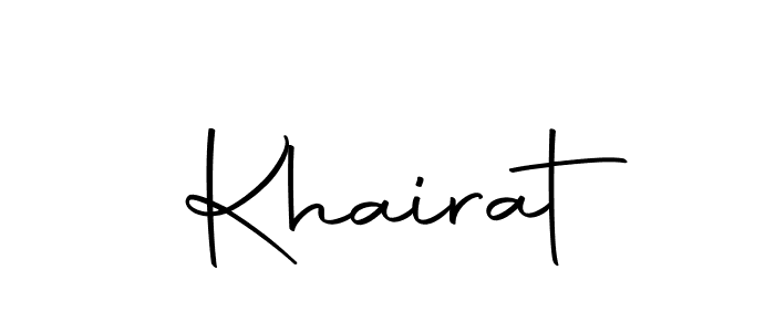 Design your own signature with our free online signature maker. With this signature software, you can create a handwritten (Autography-DOLnW) signature for name Khairat. Khairat signature style 10 images and pictures png