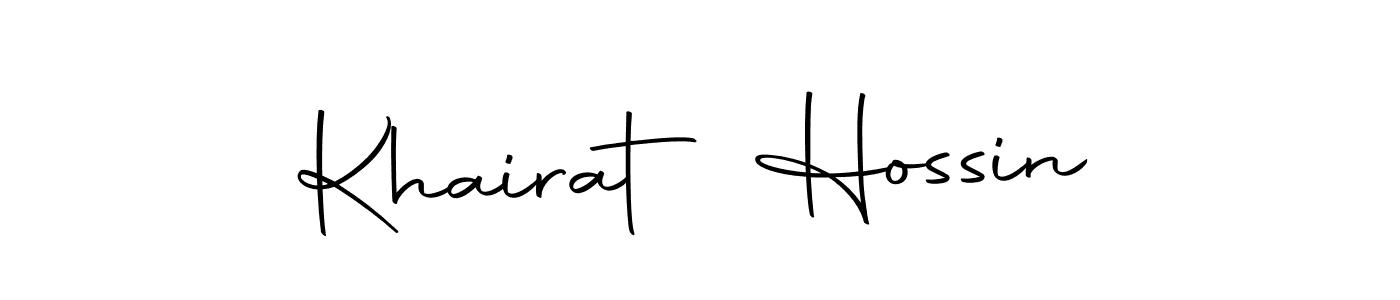 Create a beautiful signature design for name Khairat Hossin. With this signature (Autography-DOLnW) fonts, you can make a handwritten signature for free. Khairat Hossin signature style 10 images and pictures png