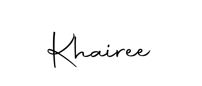 Use a signature maker to create a handwritten signature online. With this signature software, you can design (Autography-DOLnW) your own signature for name Khairee. Khairee signature style 10 images and pictures png