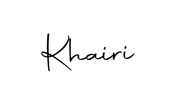 Create a beautiful signature design for name Khairi. With this signature (Autography-DOLnW) fonts, you can make a handwritten signature for free. Khairi signature style 10 images and pictures png