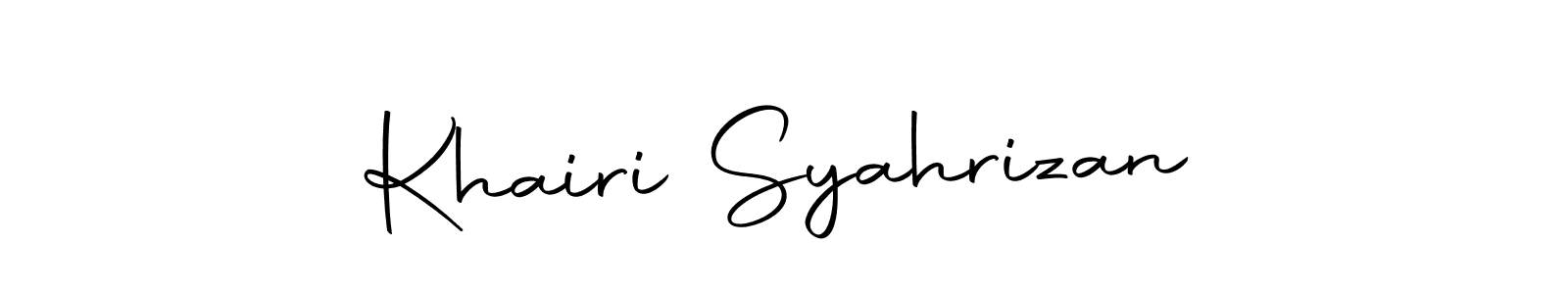 Khairi Syahrizan stylish signature style. Best Handwritten Sign (Autography-DOLnW) for my name. Handwritten Signature Collection Ideas for my name Khairi Syahrizan. Khairi Syahrizan signature style 10 images and pictures png