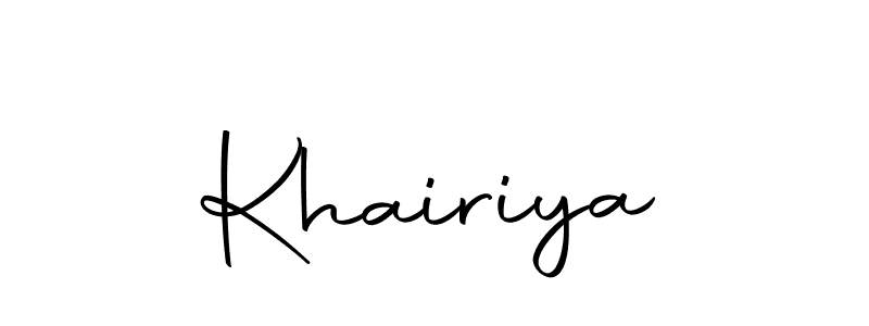 It looks lik you need a new signature style for name Khairiya. Design unique handwritten (Autography-DOLnW) signature with our free signature maker in just a few clicks. Khairiya signature style 10 images and pictures png
