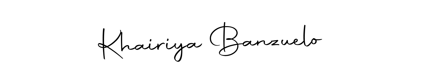 It looks lik you need a new signature style for name Khairiya Banzuelo. Design unique handwritten (Autography-DOLnW) signature with our free signature maker in just a few clicks. Khairiya Banzuelo signature style 10 images and pictures png