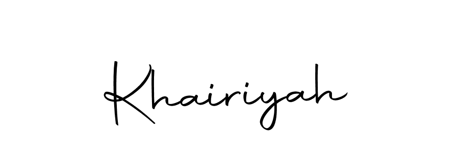 How to make Khairiyah signature? Autography-DOLnW is a professional autograph style. Create handwritten signature for Khairiyah name. Khairiyah signature style 10 images and pictures png