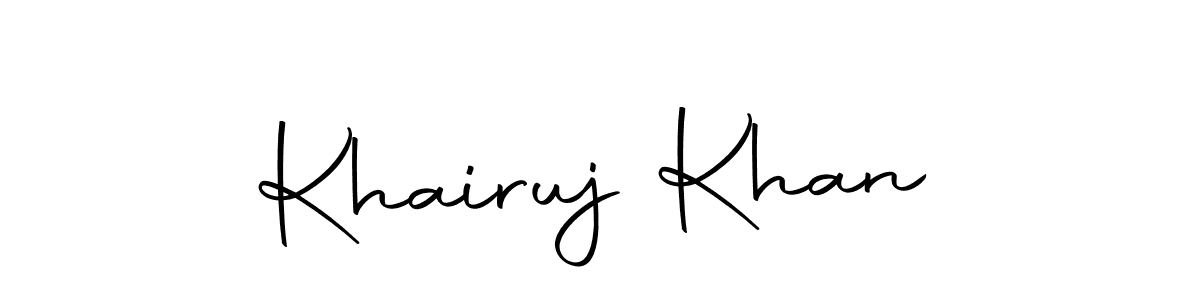 You should practise on your own different ways (Autography-DOLnW) to write your name (Khairuj Khan) in signature. don't let someone else do it for you. Khairuj Khan signature style 10 images and pictures png