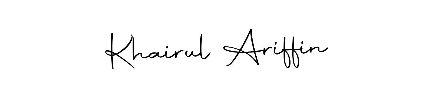 Create a beautiful signature design for name Khairul Ariffin. With this signature (Autography-DOLnW) fonts, you can make a handwritten signature for free. Khairul Ariffin signature style 10 images and pictures png
